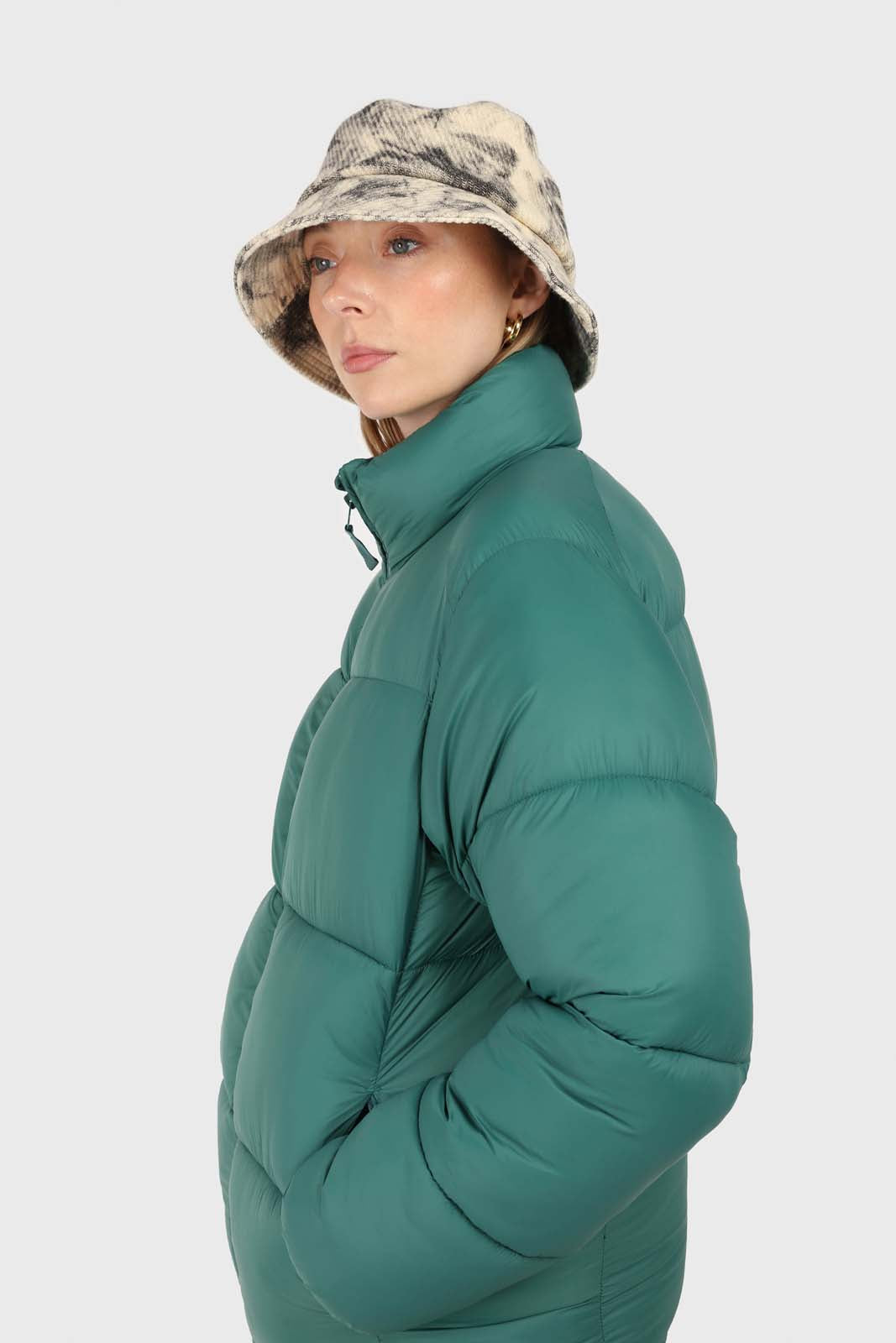 Ivory and black tie dye bucket hat_3