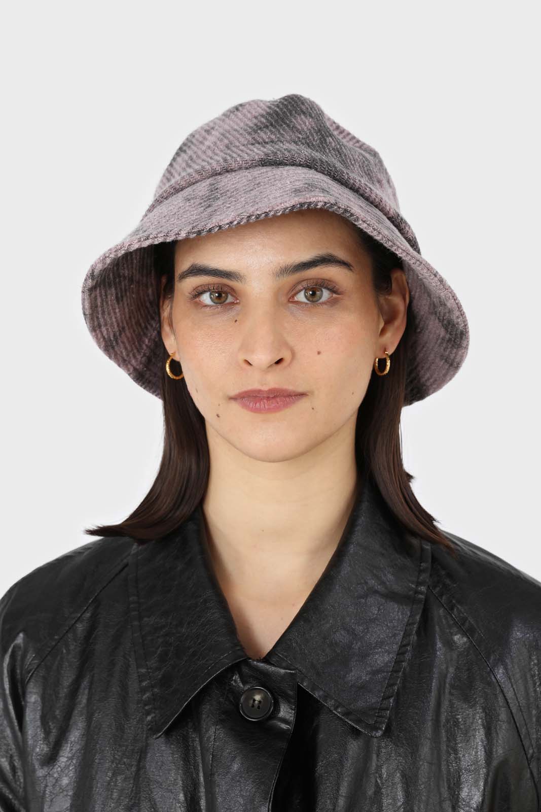 Lilac and black tie dye bucket hat_1