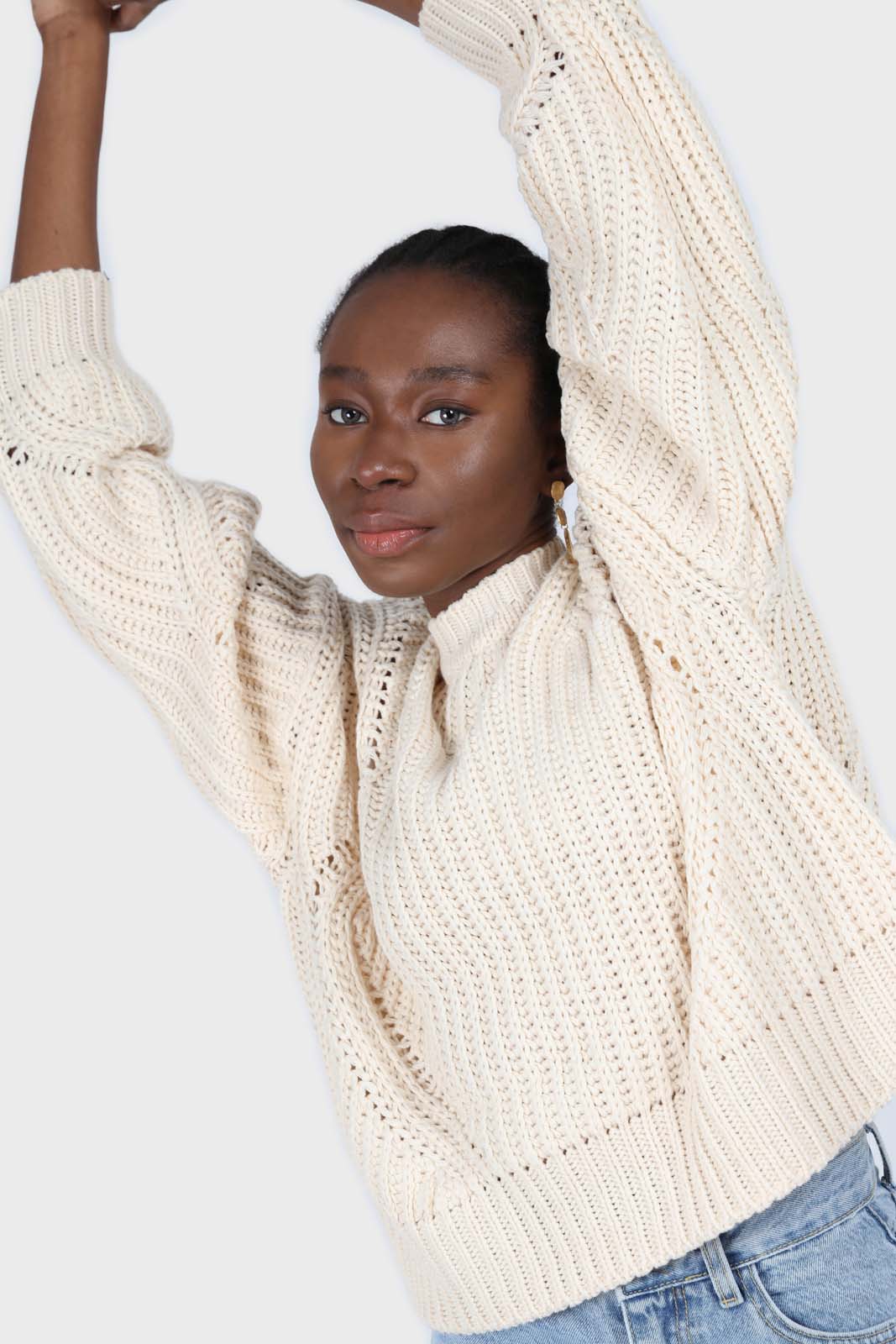 Light beige cross weave jumper_3