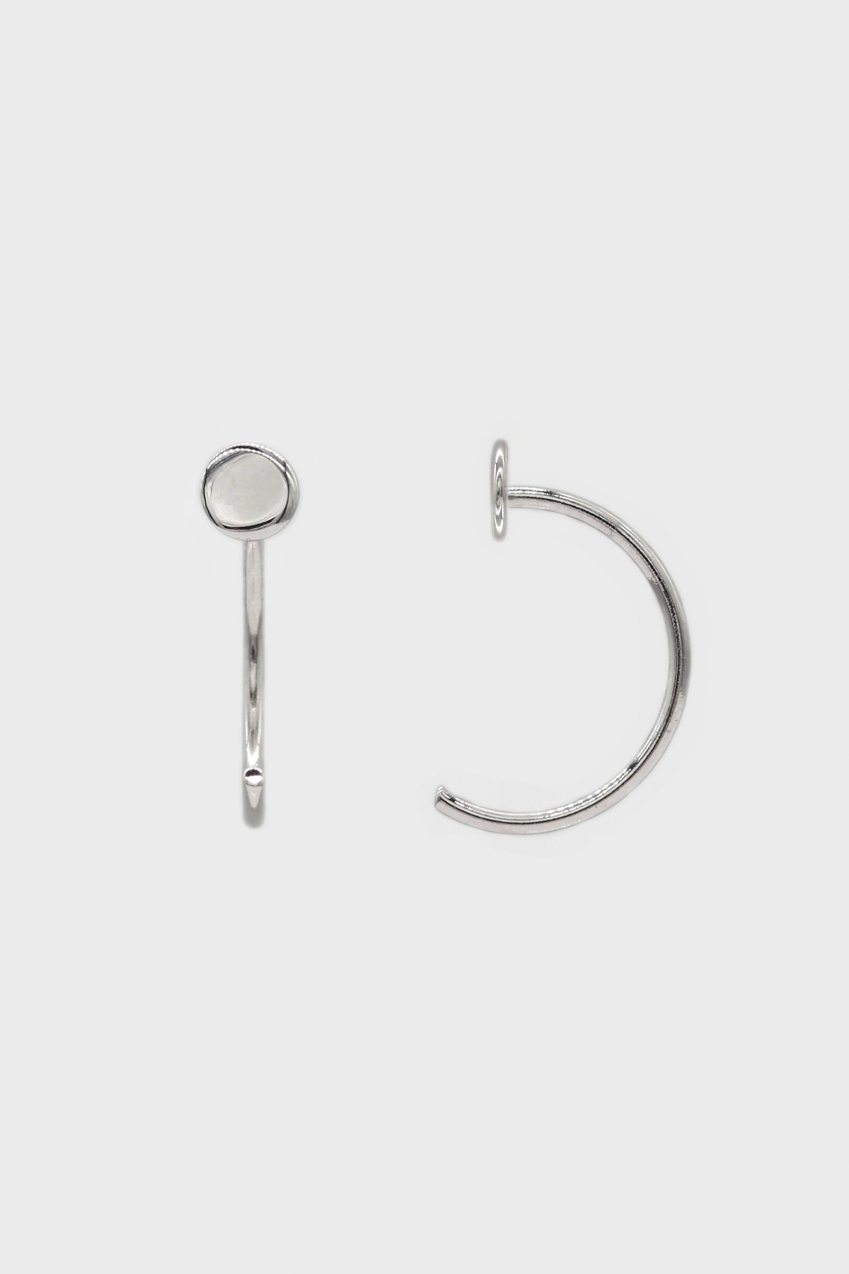 Silver circle half hoop_4