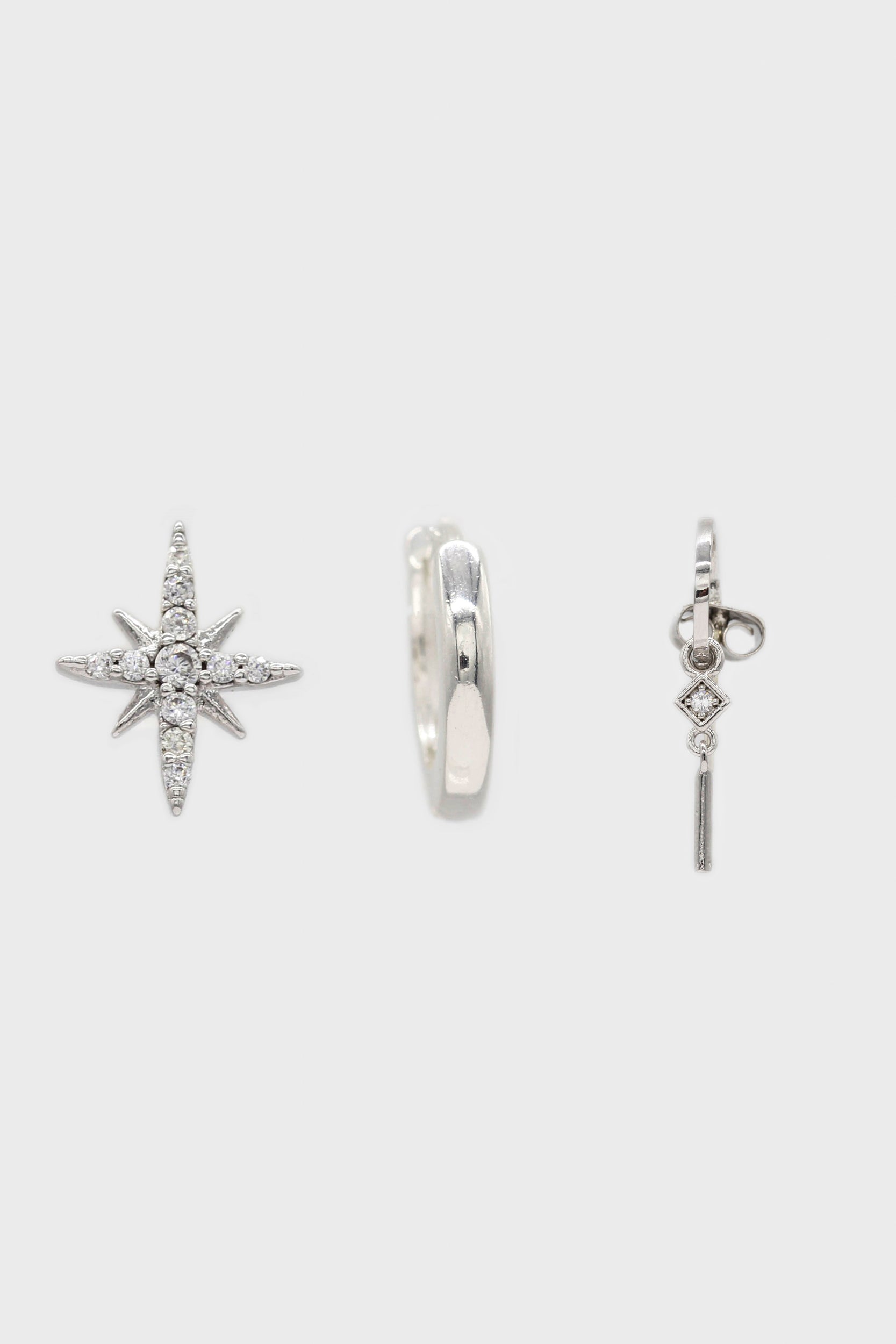 Silver starbust ear party stack_4