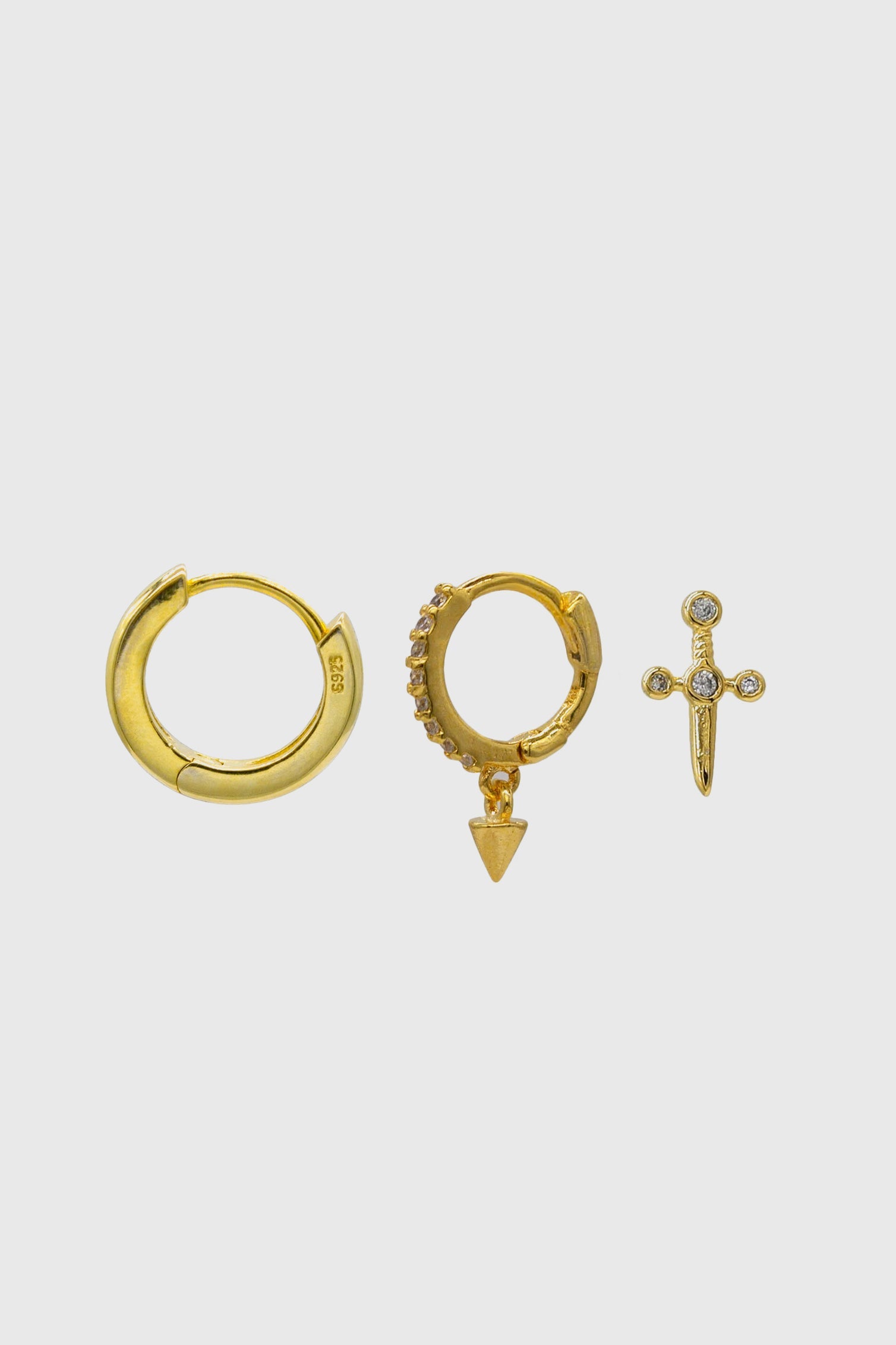 Gold shooting daggers ear party stack_1