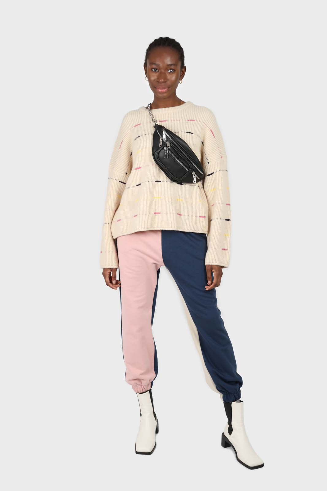 Pink and navy contrast leg sweatpants_2