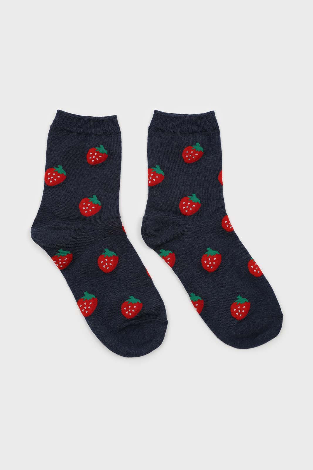 Dark blue strawberry socks_3