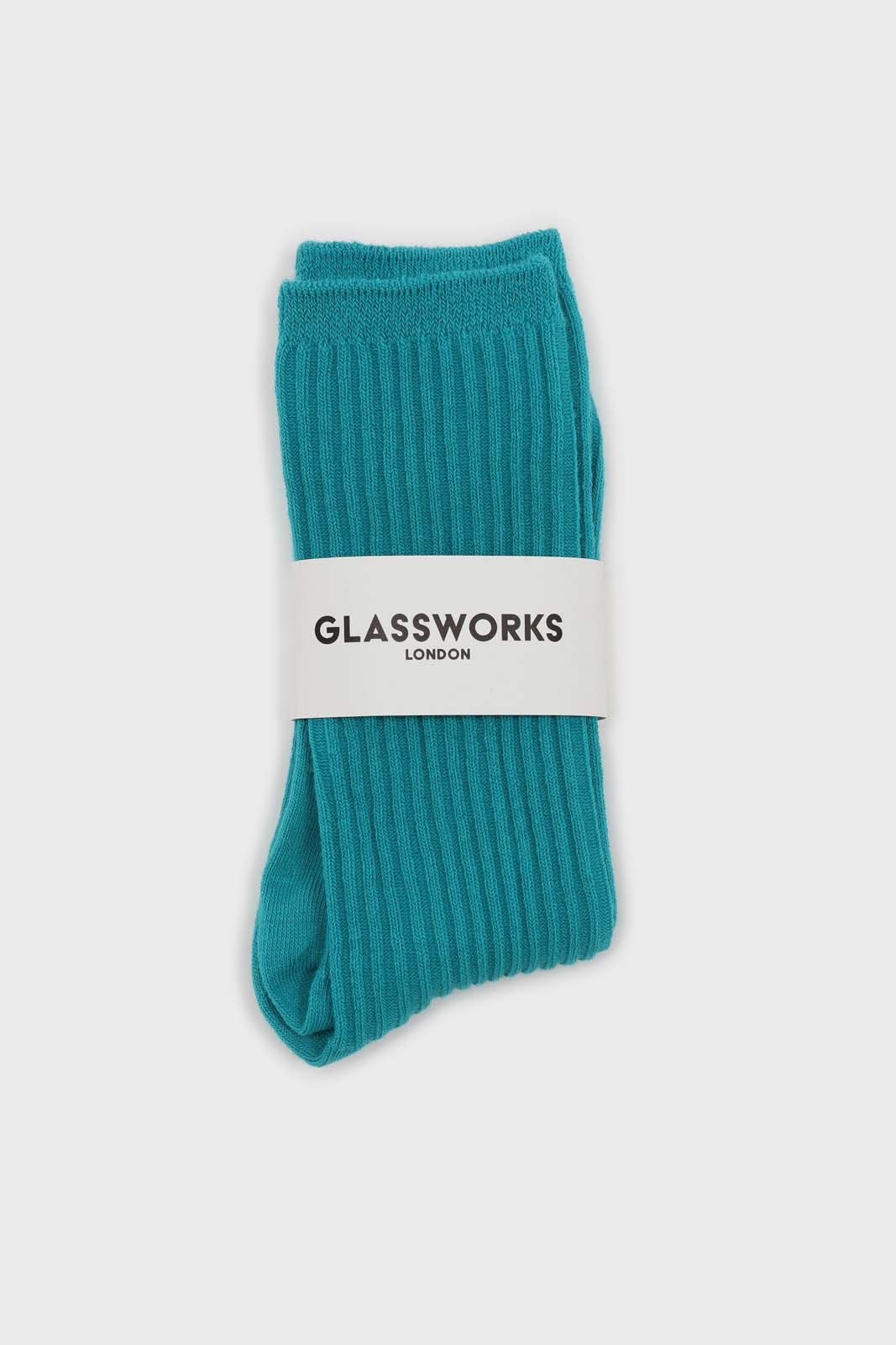 Aqua blue long ribbed socks_3