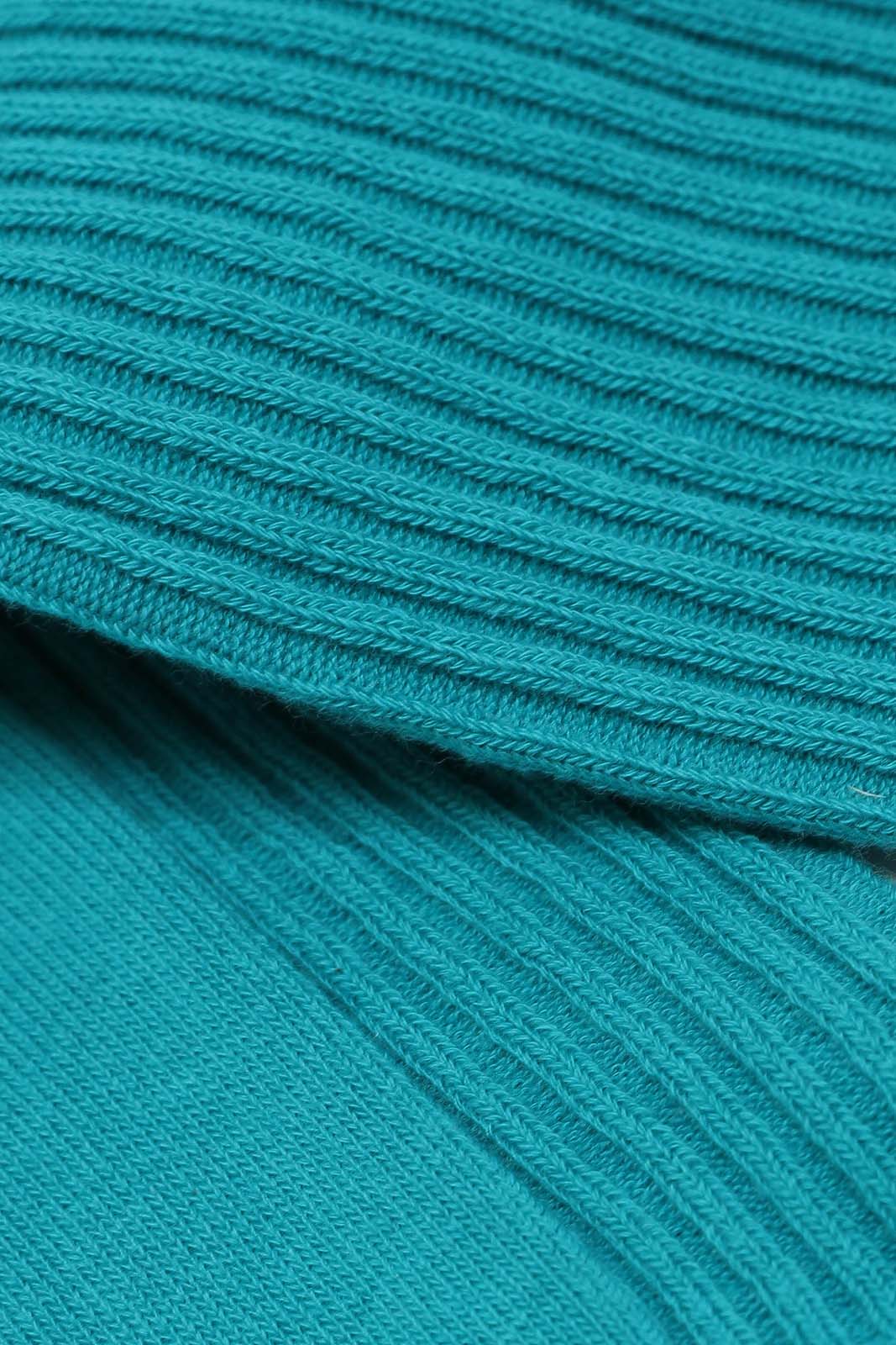 Aqua blue long ribbed socks_2