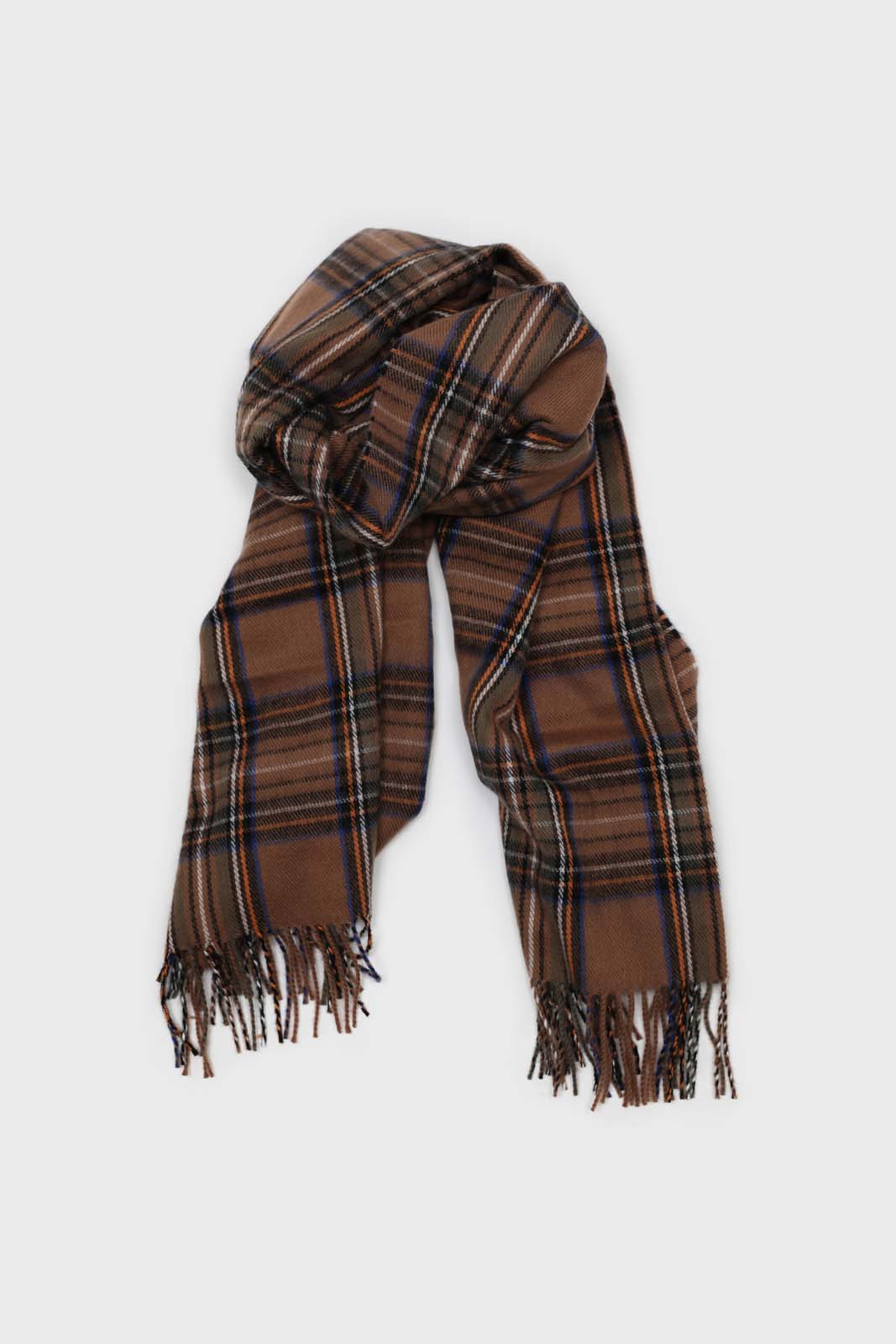 Camel bold plaid scarf_1