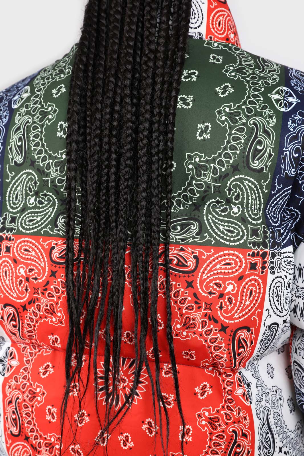 Multicolor paisley patchwork puffer jacket_7