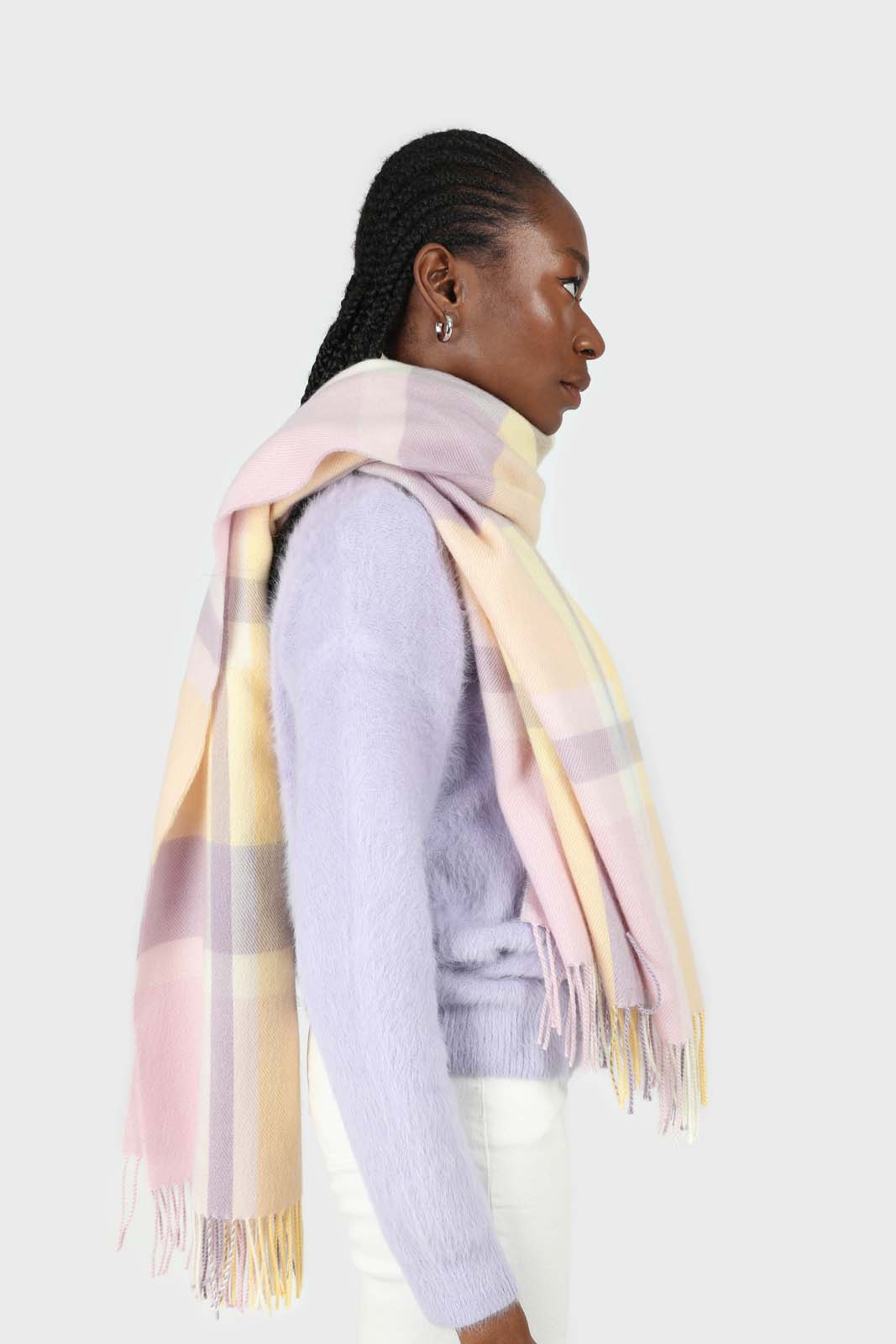 Lilac angora furry crew neck jumper_4