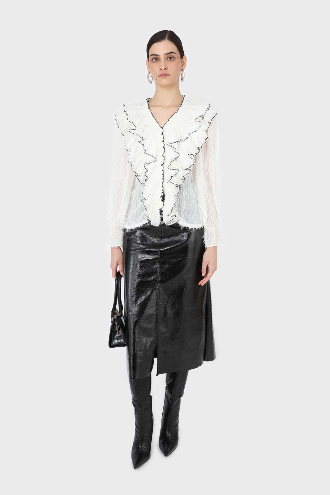 Ivory feather ruffle blouse_4