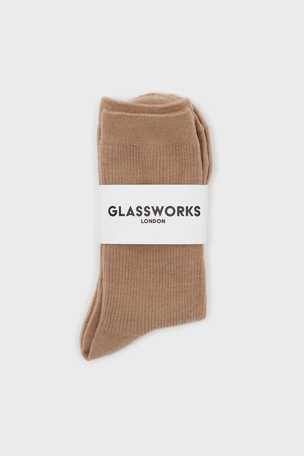 Light beige merino wool socks_3