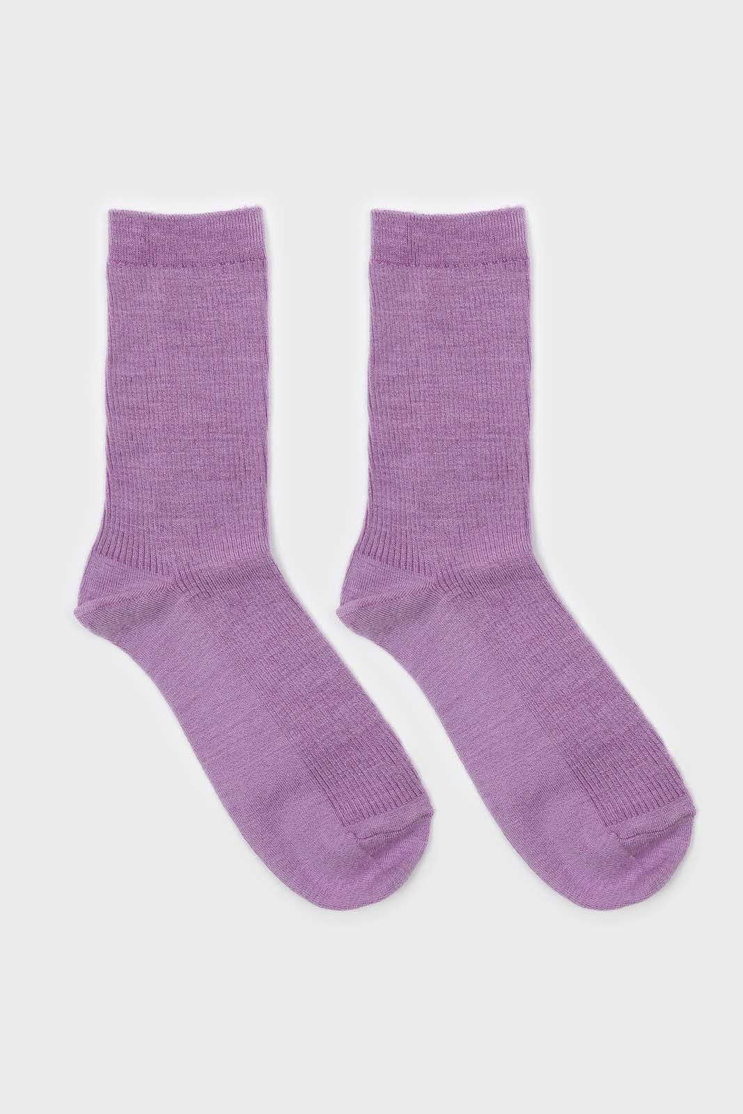 Lilac merino wool socks_4