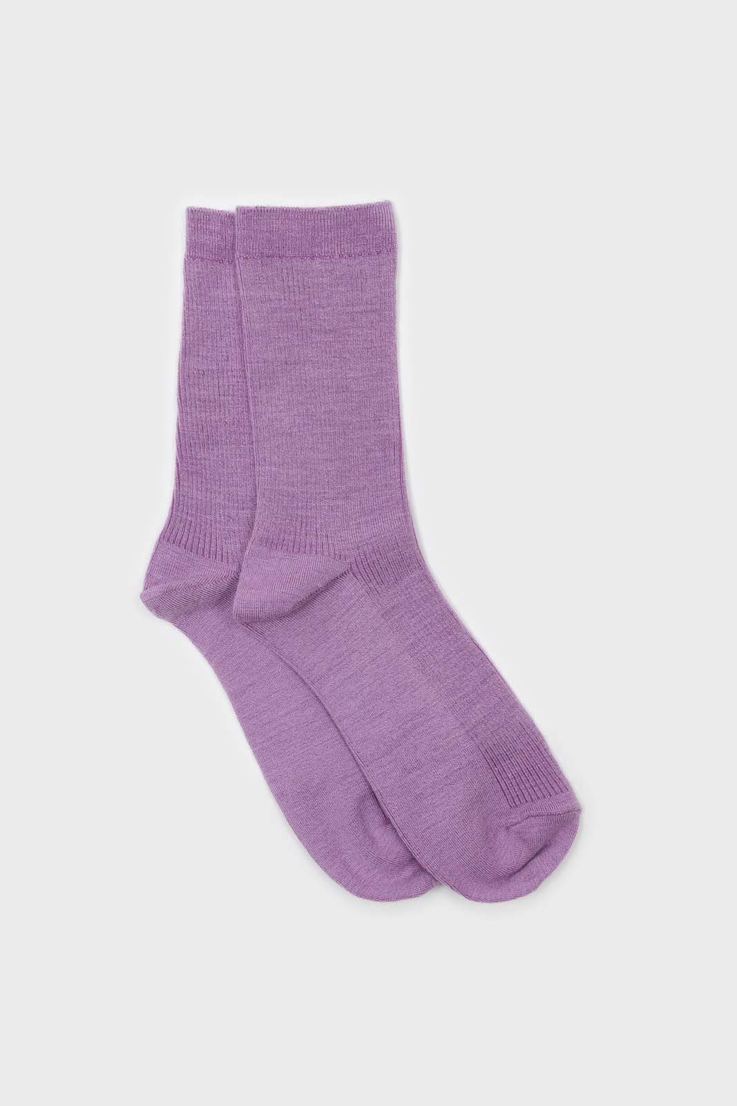 Lilac merino wool socks_1
