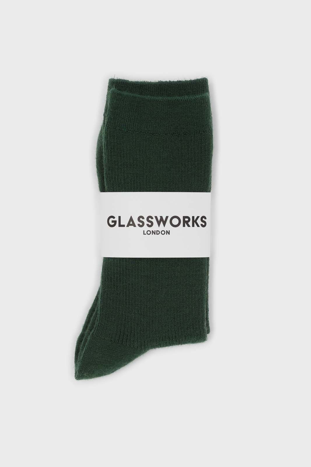 Deep green merino wool socks_3