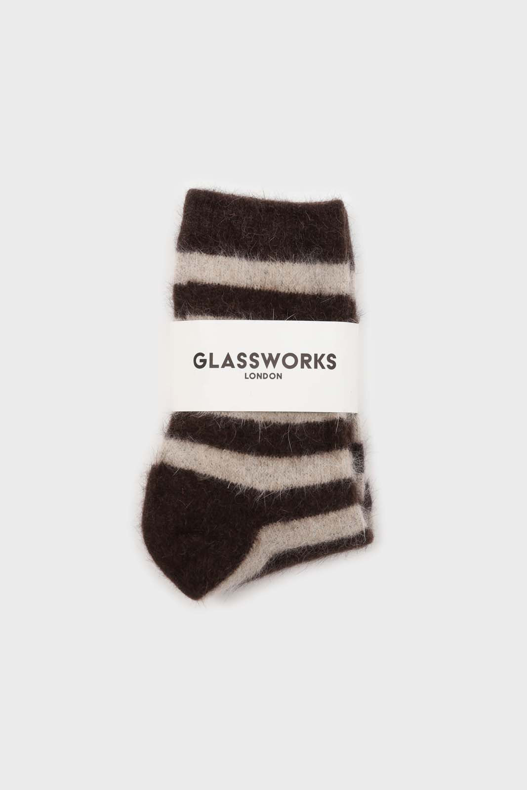 Brown and beige striped angora socks_3