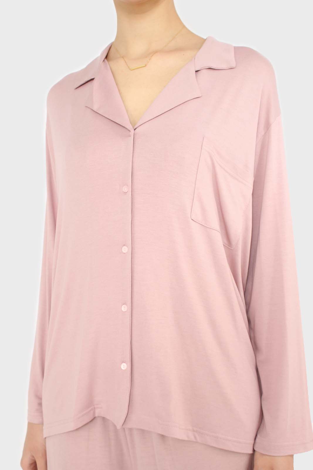 Pink jersey pajama top_3