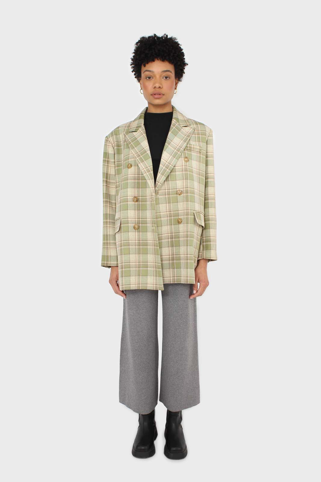 Grey smooth loose fit knit trousers_6