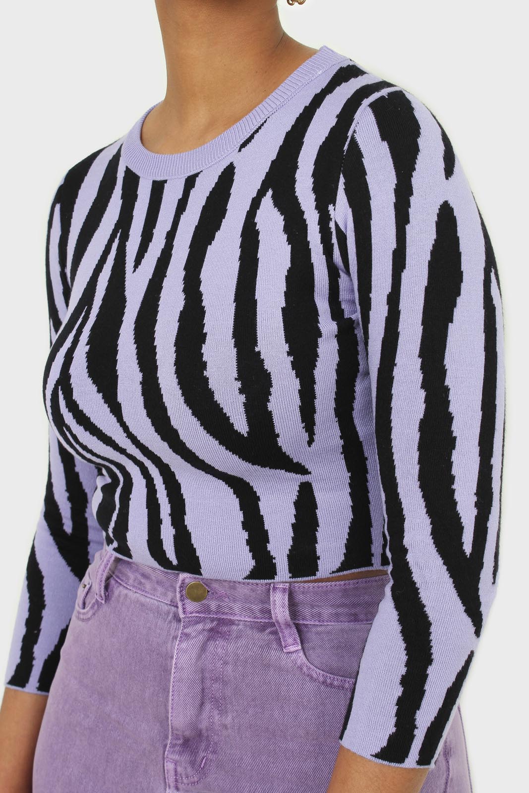 Lilac and black zebra cropped top_13