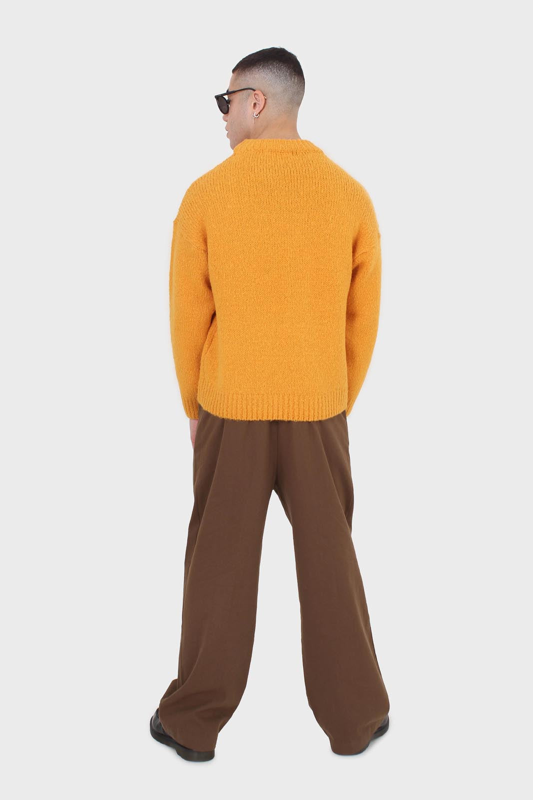 Bright orange oversized crew neck jumper_8