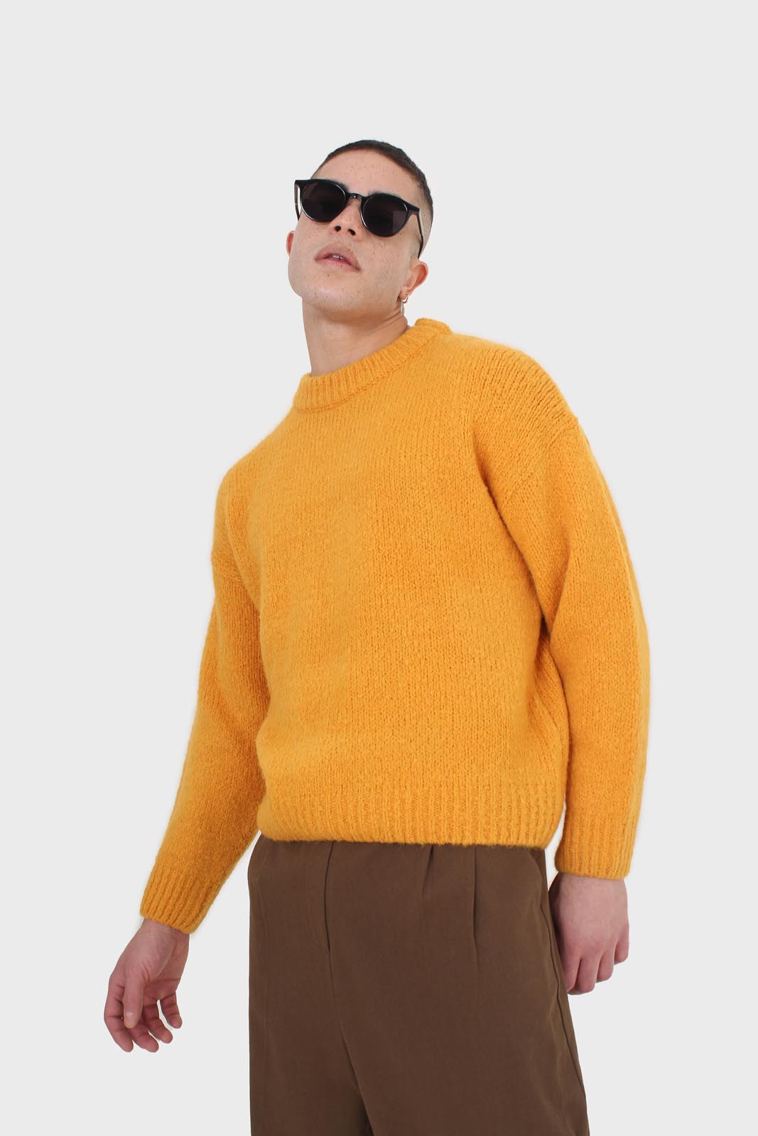 Bright orange oversized crew neck jumper_4