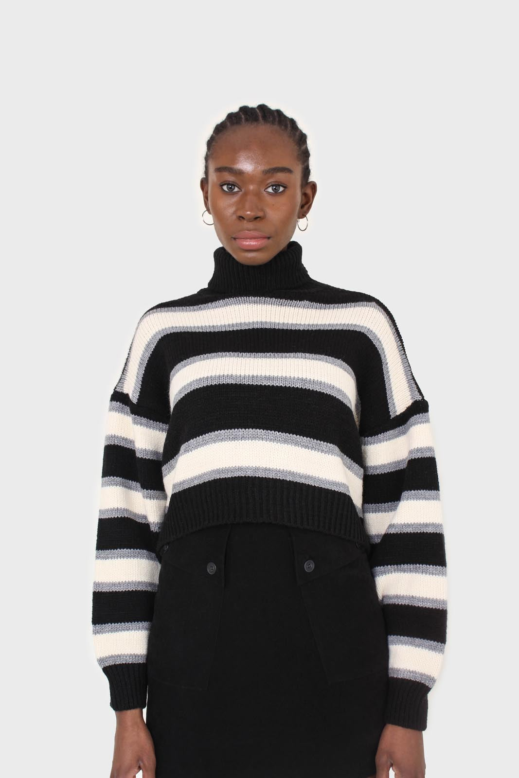 Black and ivory bold striped turtleneck jumper_6