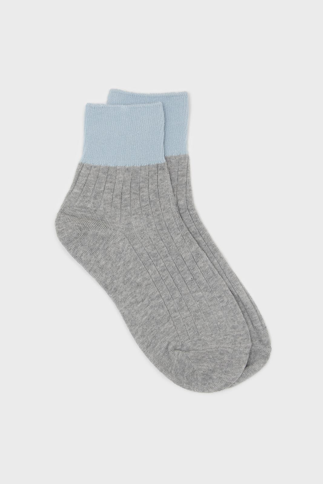 Grey and blue candy colourblock socks_3
