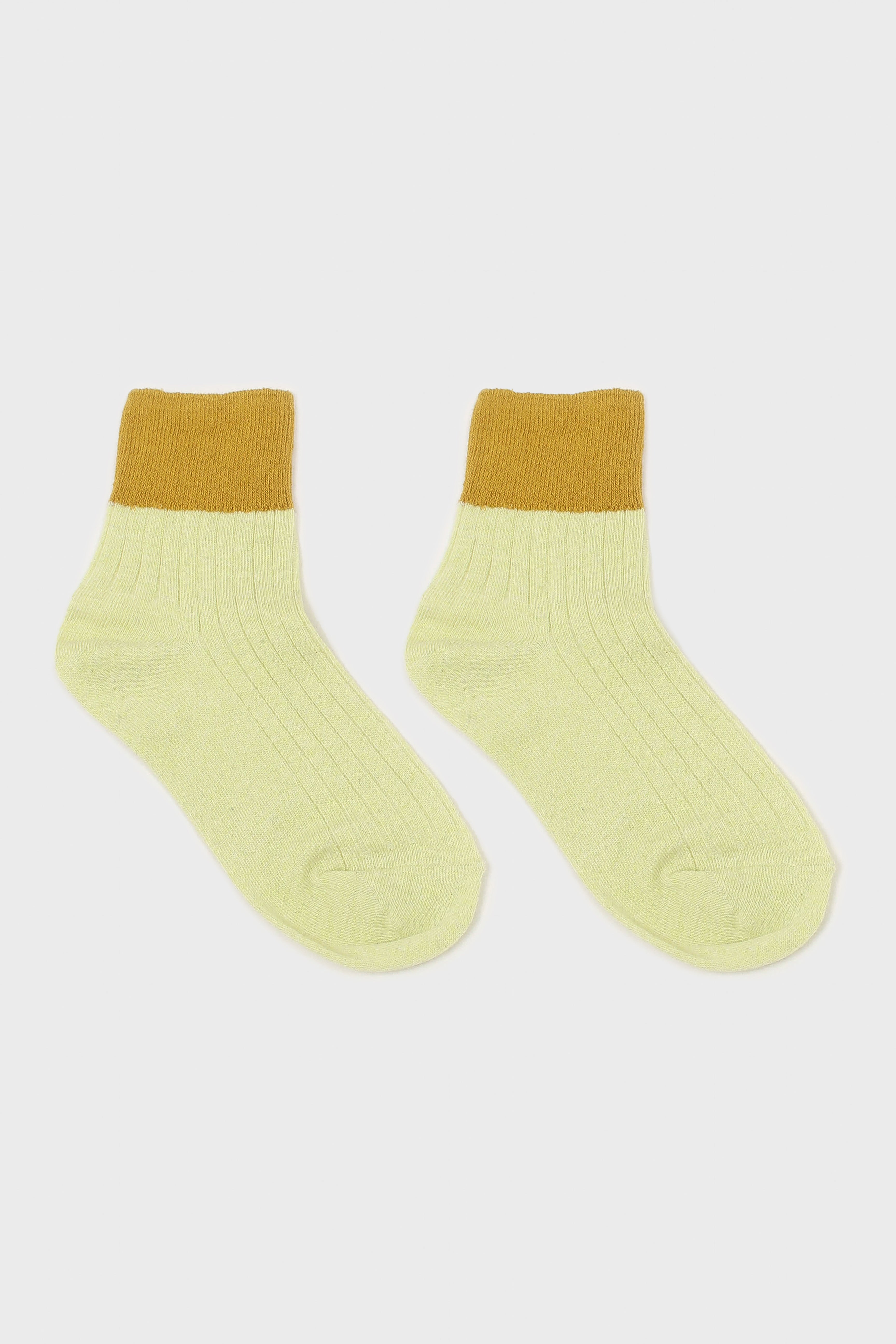Lime and mustard candy colourblock socks_5