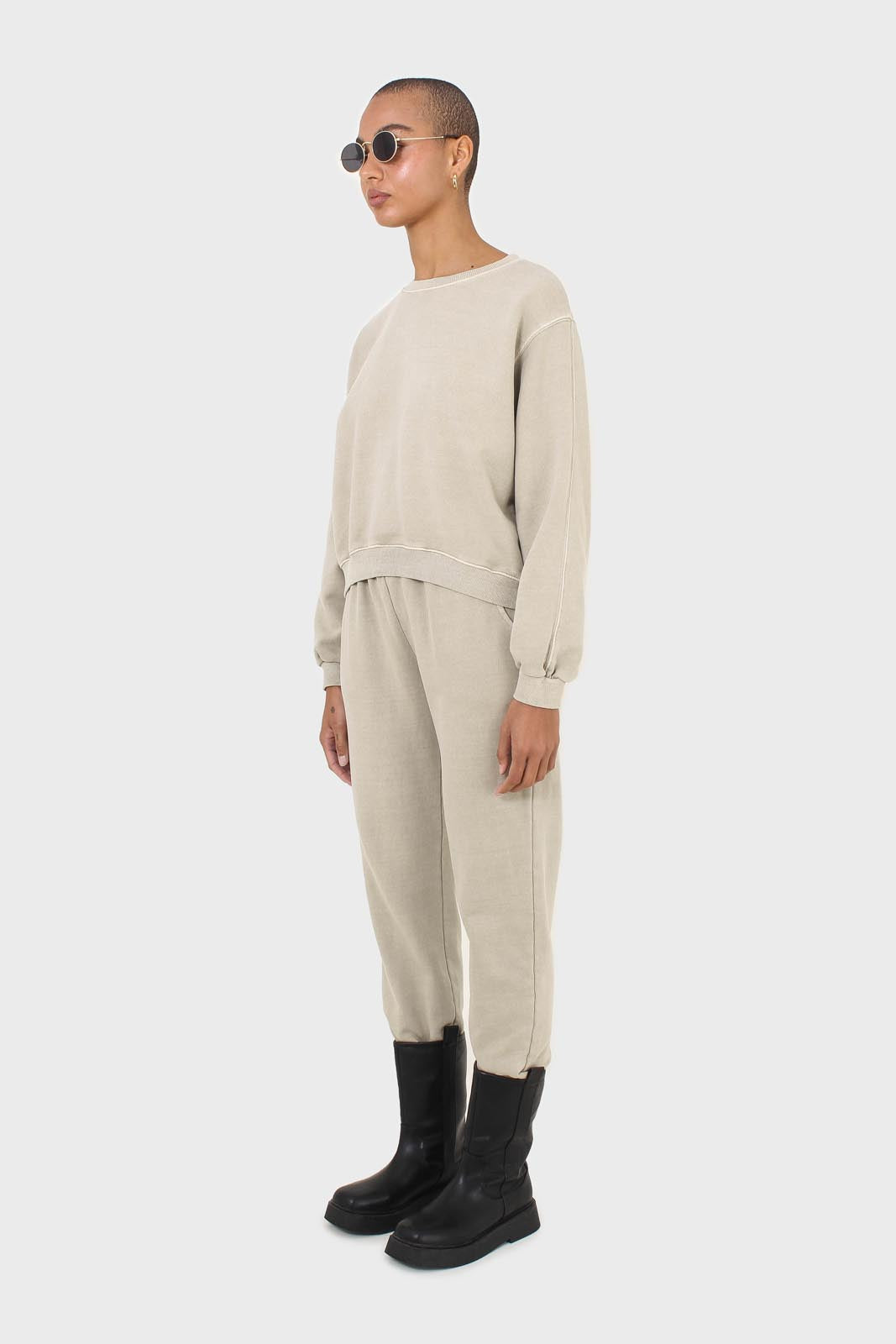 Beige pigment sweatpants_6