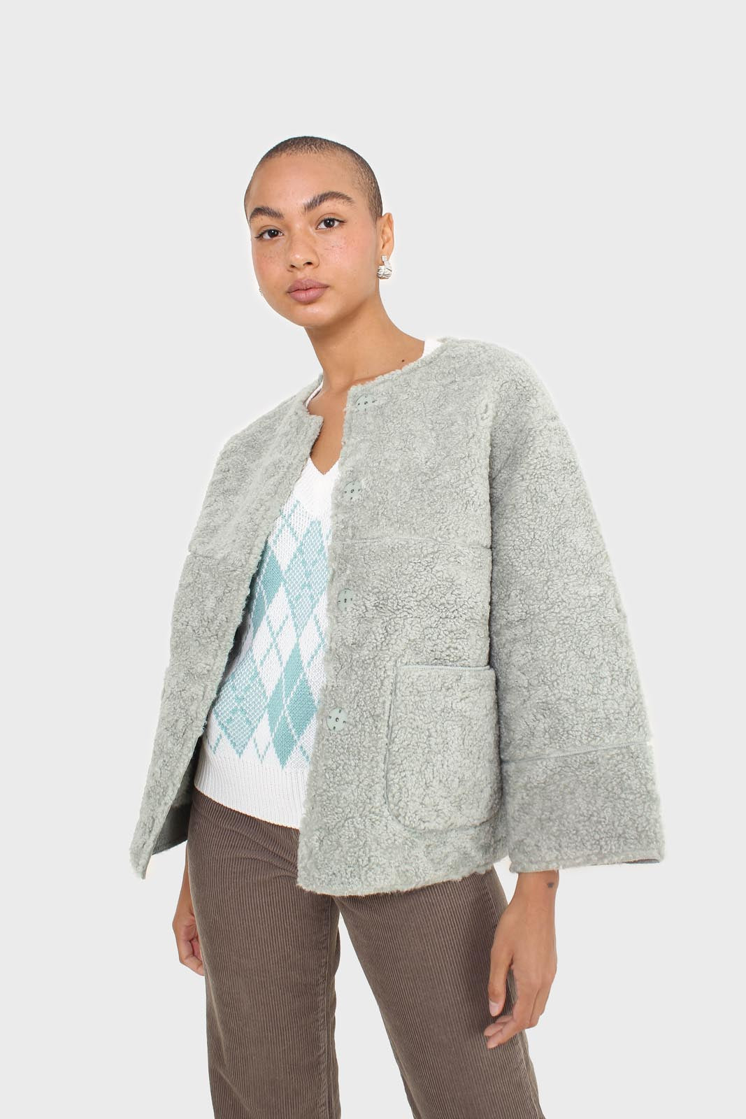 Mint oversized pocket teddy jacket_8