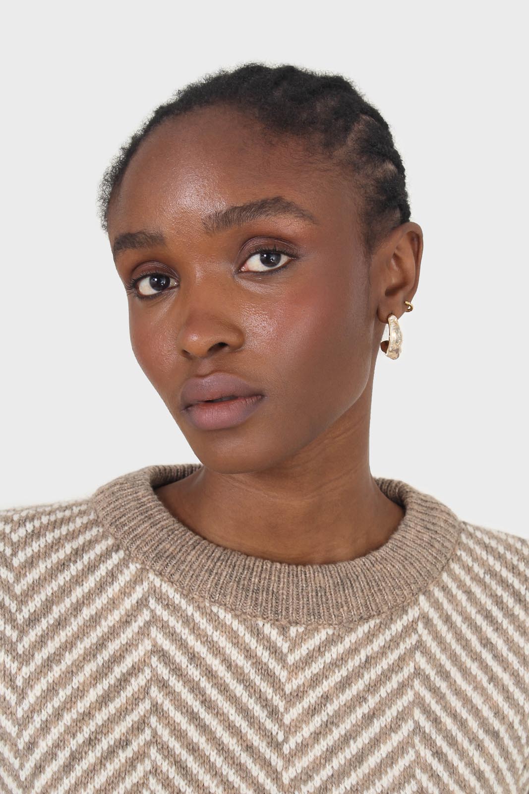 Brown and ivory herringbone jumper_7