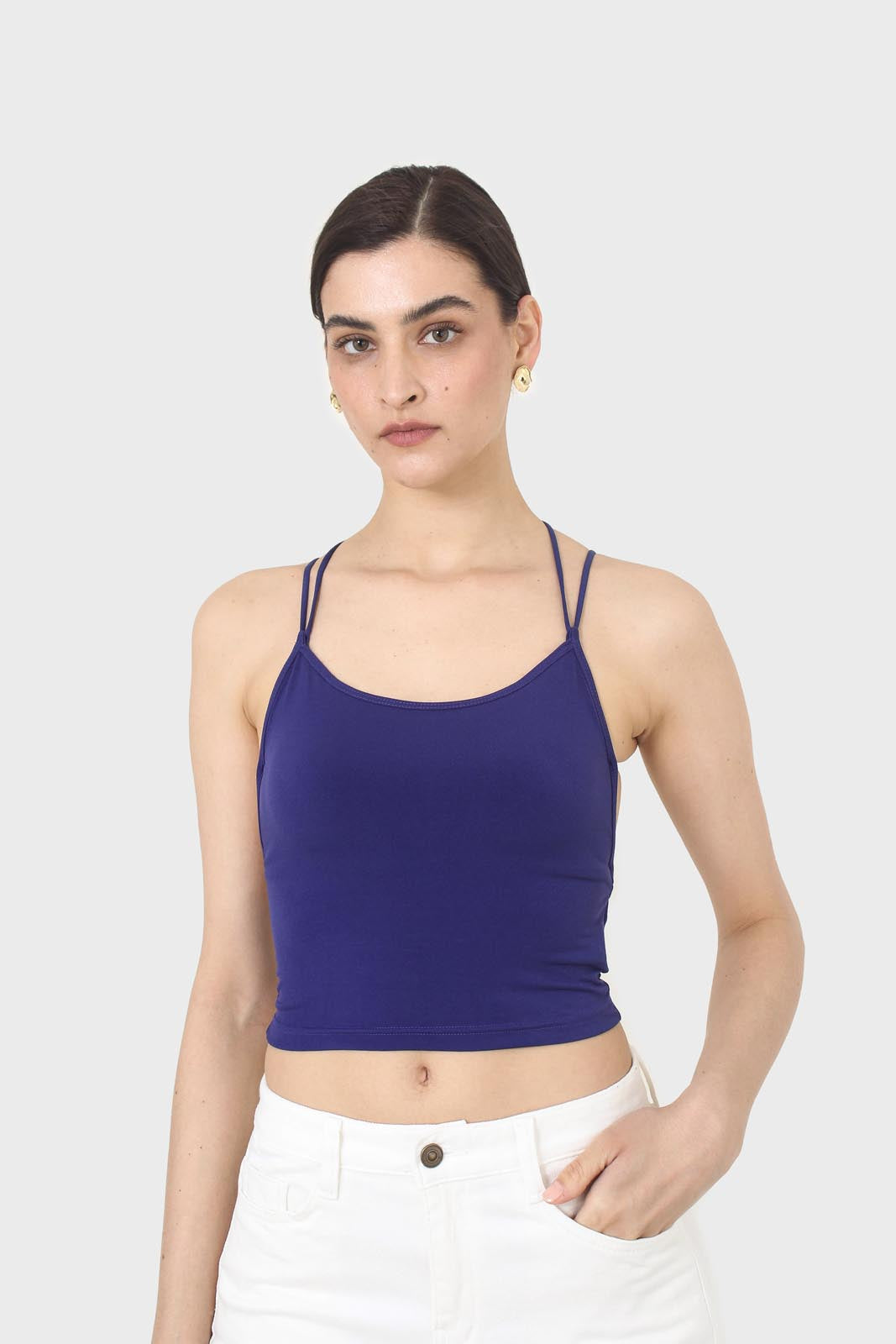 Cobalt blue strap back top_2