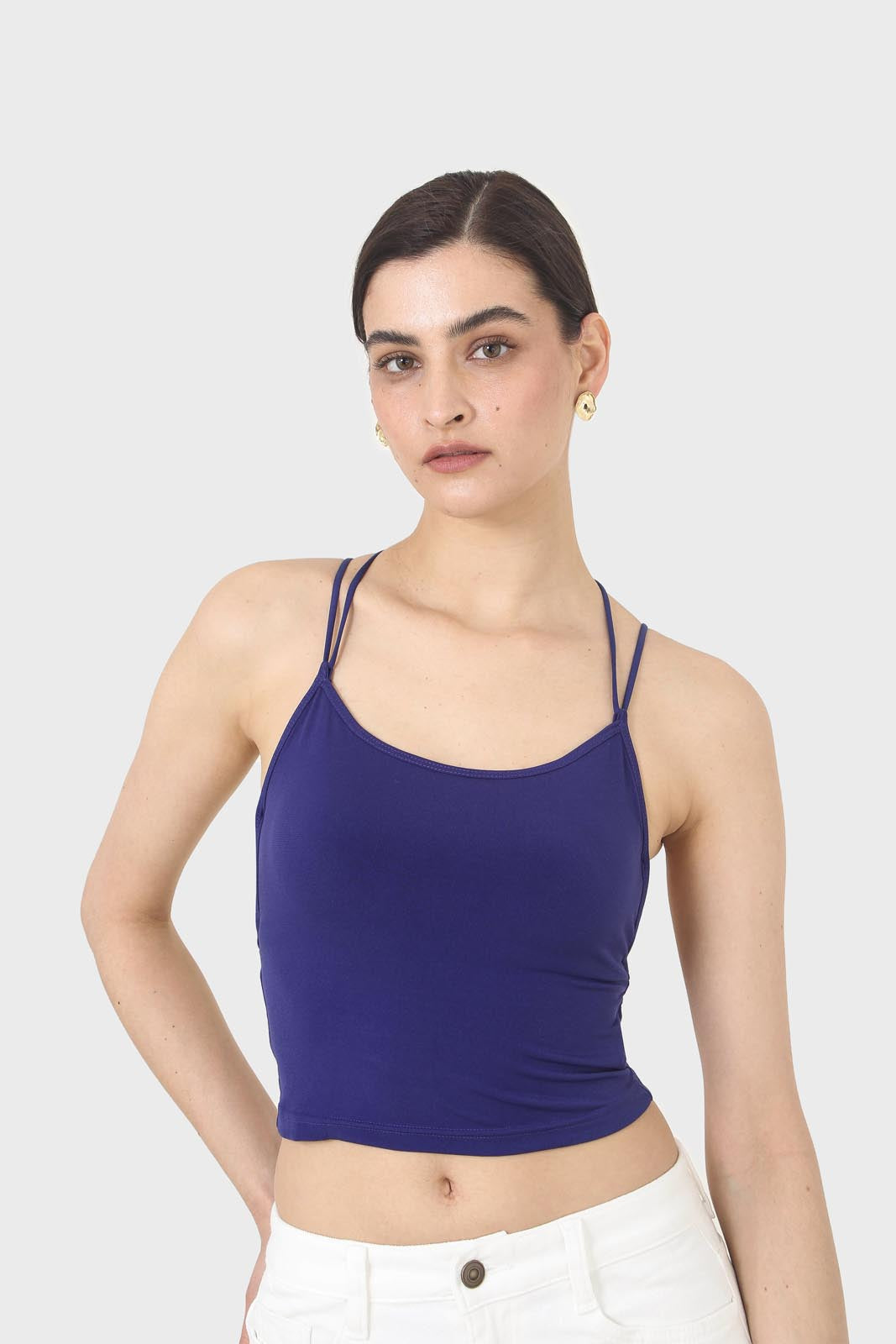 Cobalt blue strap back top_4