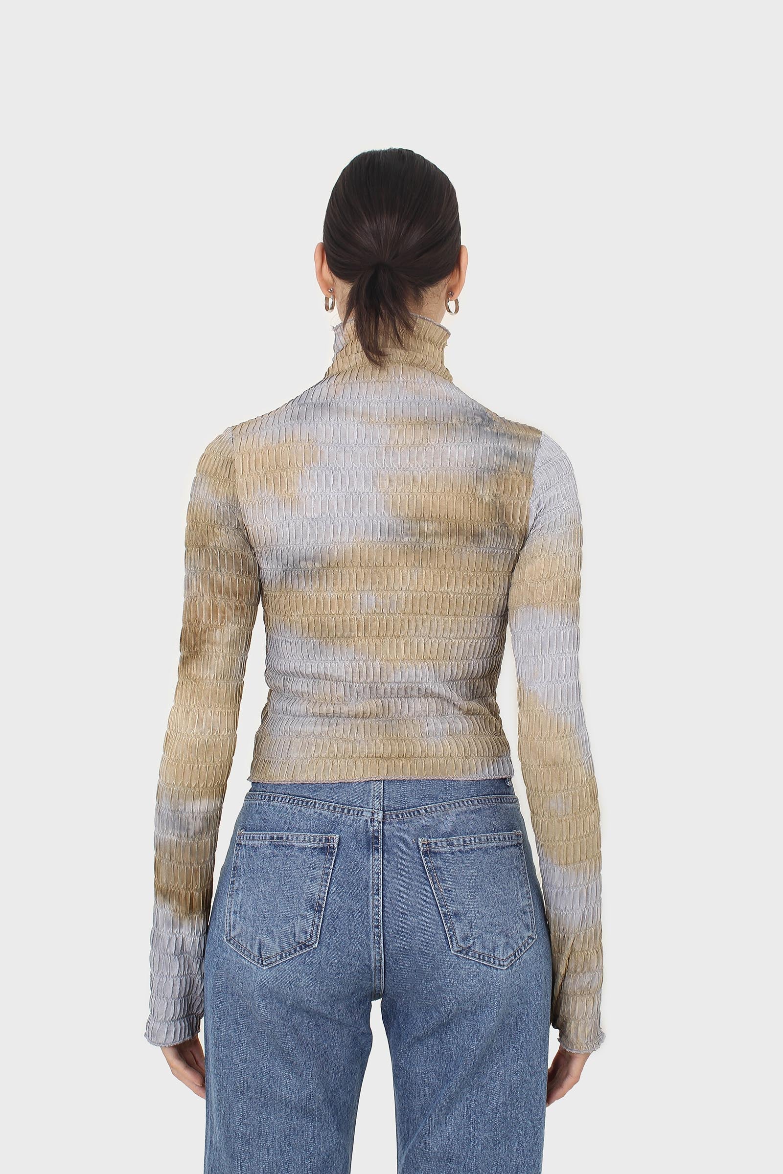 Blue and green tie dye top_4