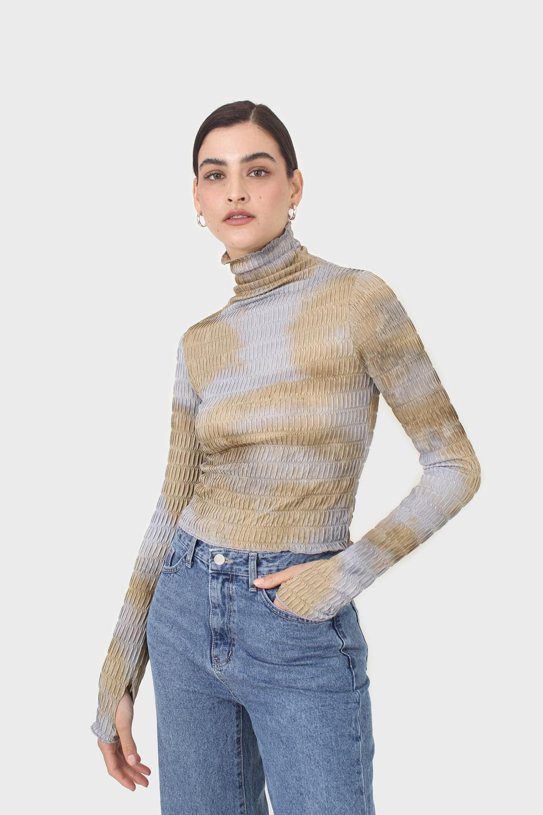 Blue and green tie dye top_5