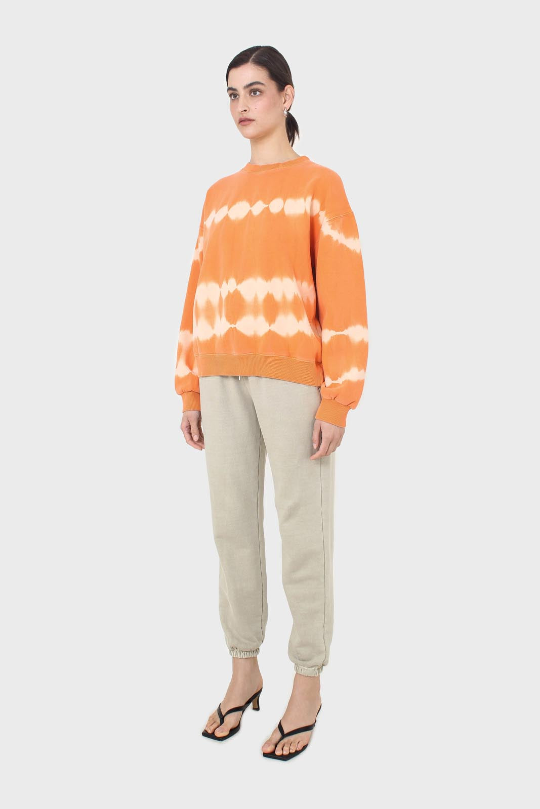Orange tie dye crewneck sweatshirt_8