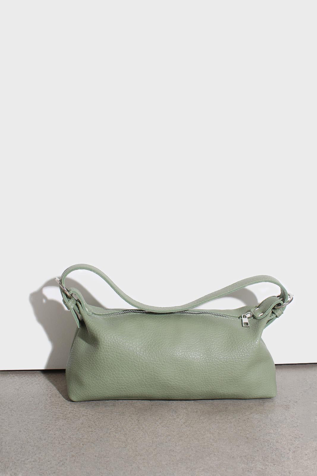Sage vegan leather shoulder bag_1