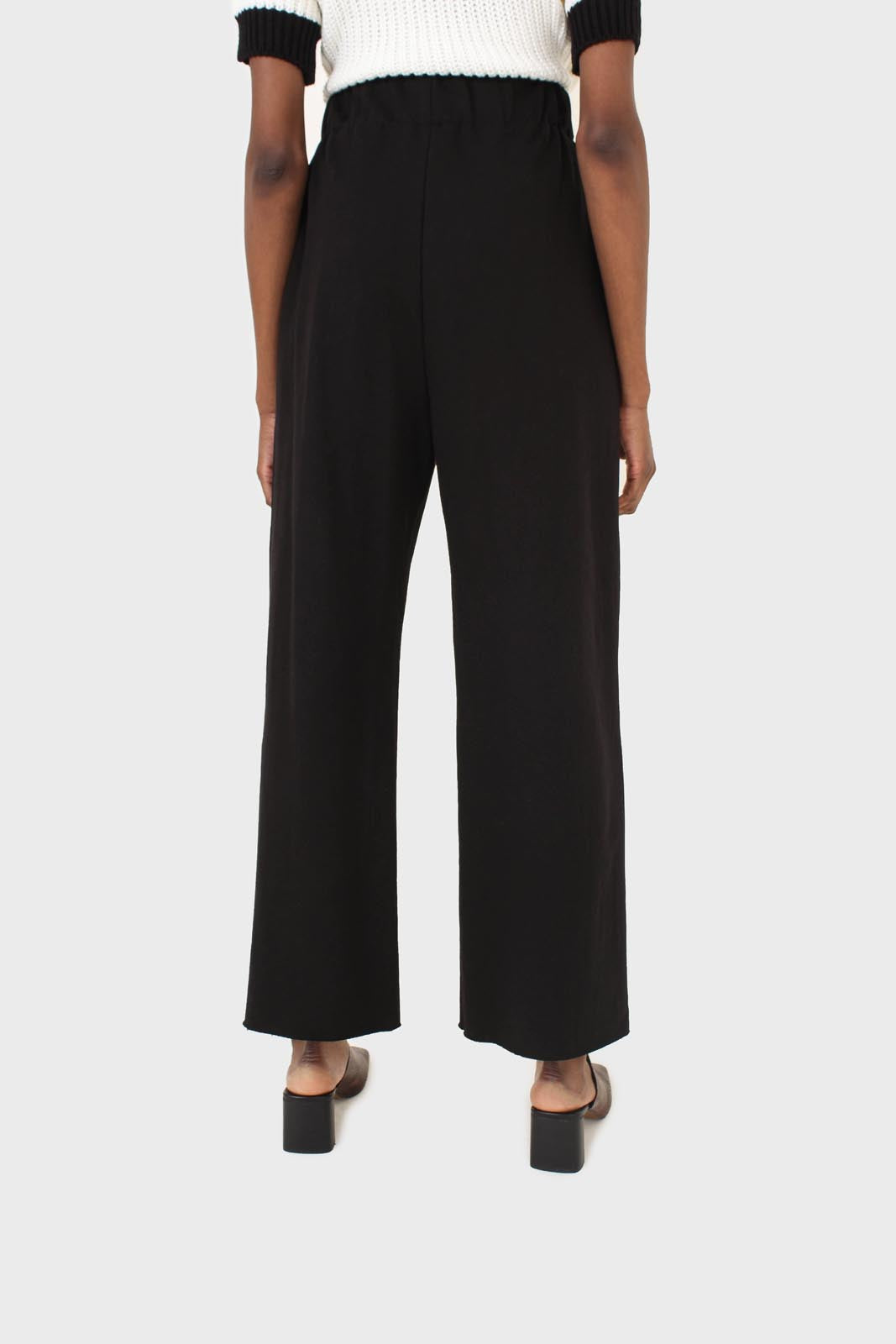 Black smart sweatpant trousers_4