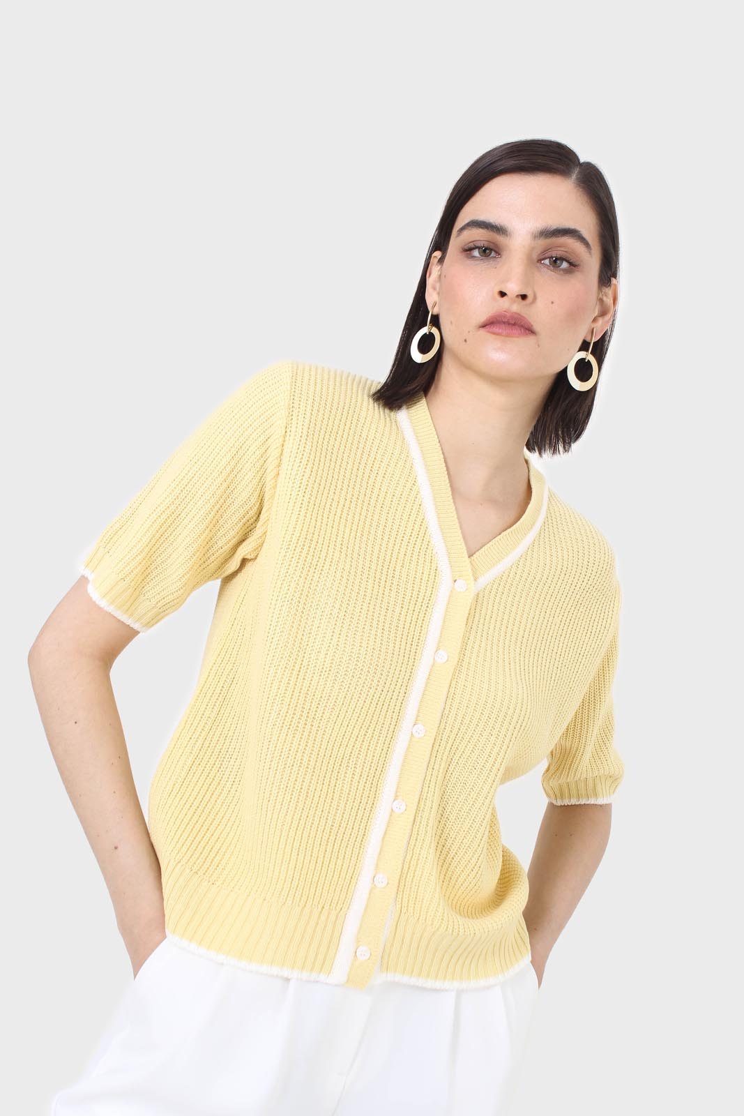 Yellow and ivory trim cardigan_10