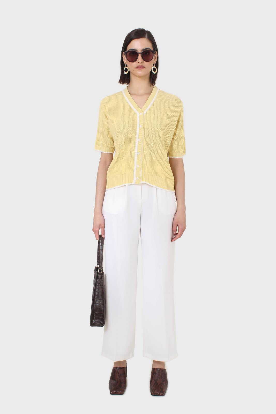 Yellow and ivory trim cardigan_3