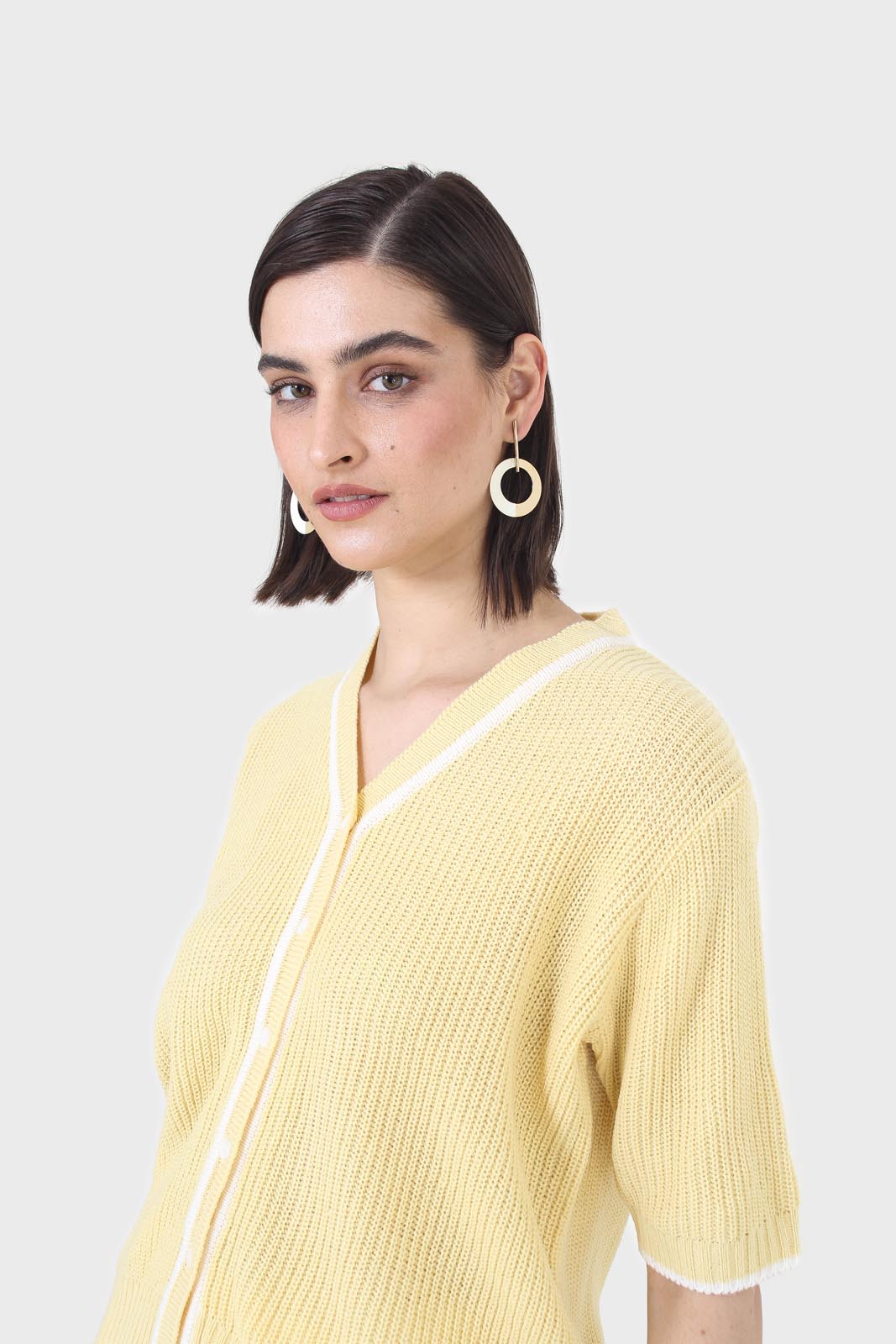 Yellow and ivory trim cardigan_8