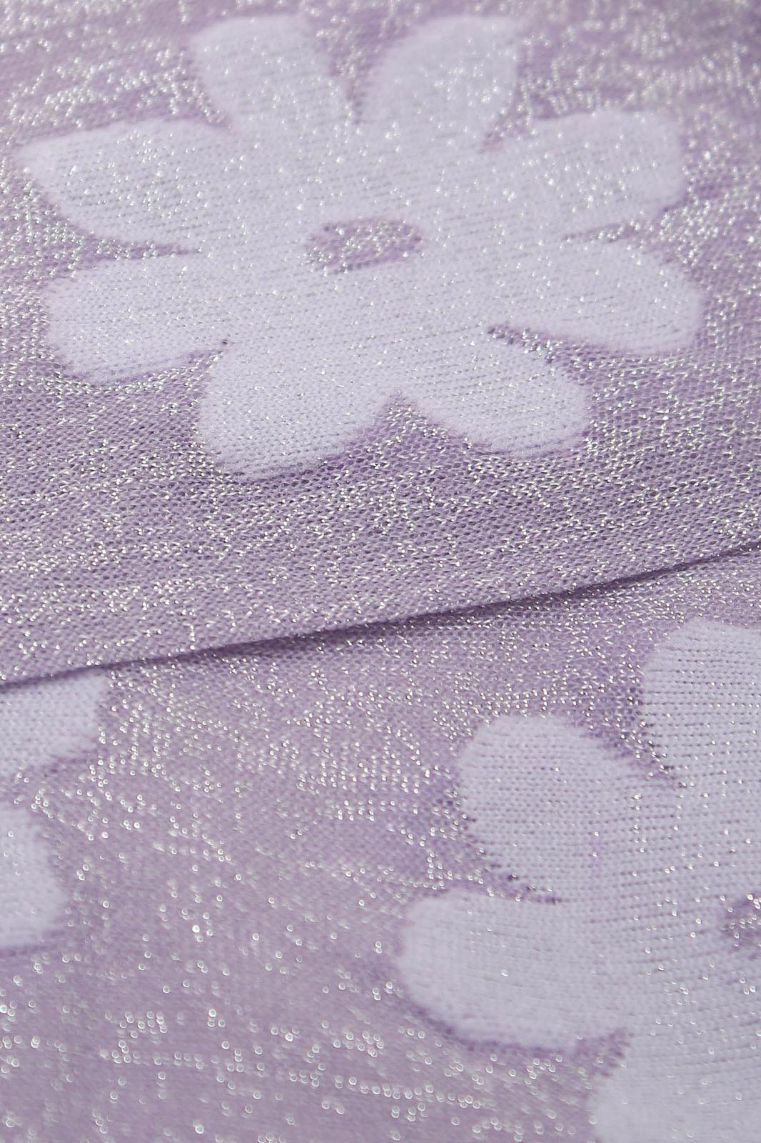 Lilac metallic sheer daisy socks_2