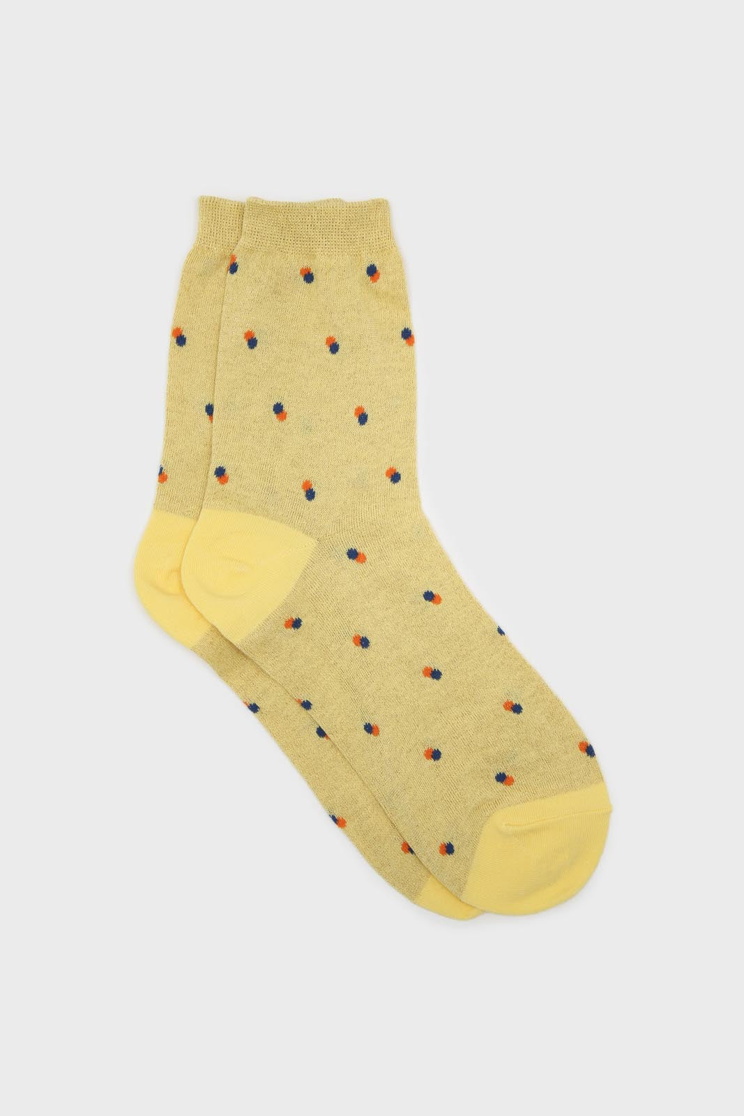 Yellow double dot socks_1