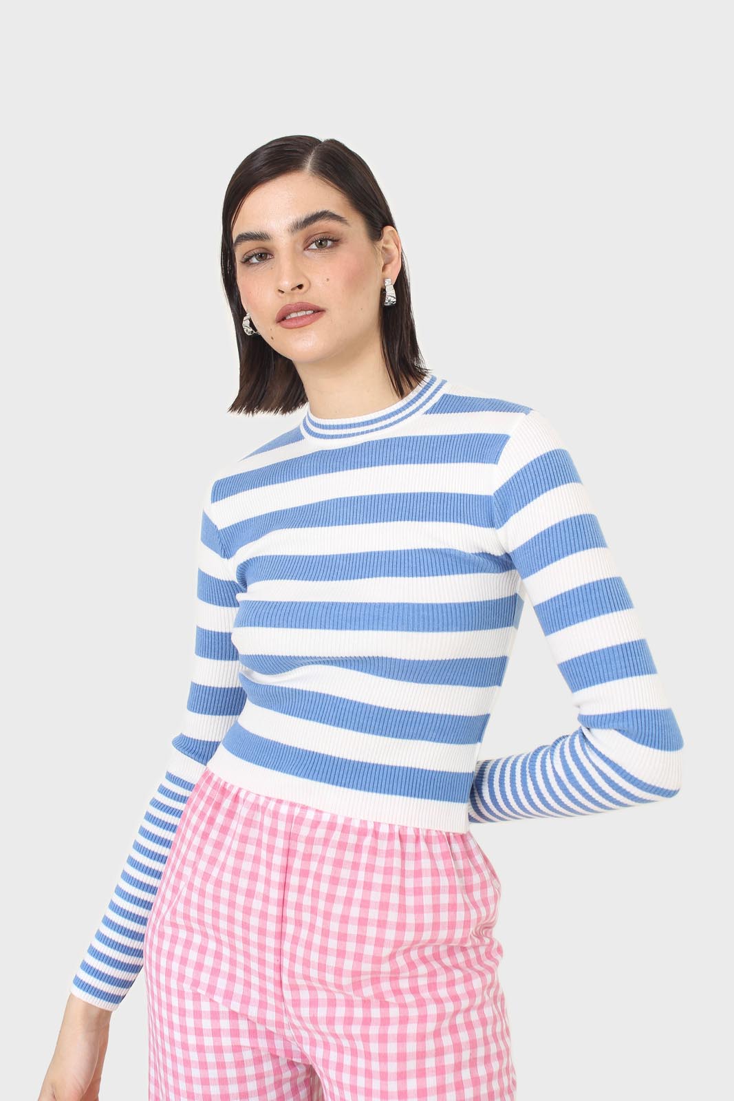 Blue and white bretton stripe long sleeved top_12
