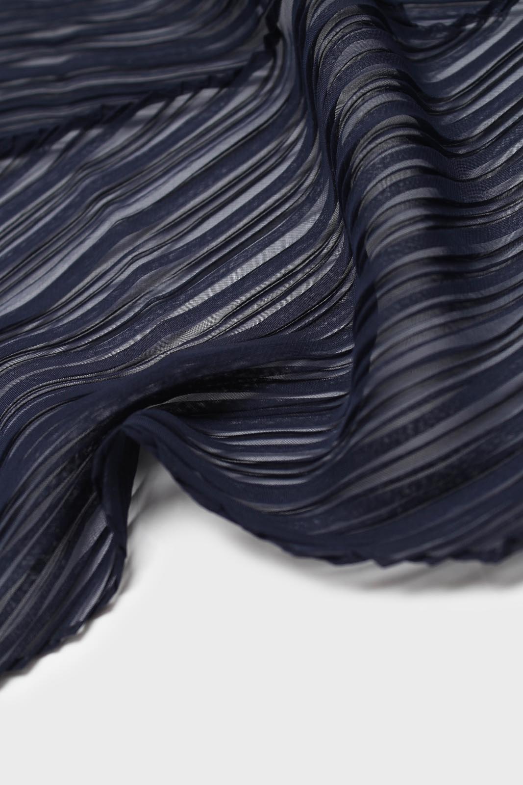 Navy micro pleat scarf_3