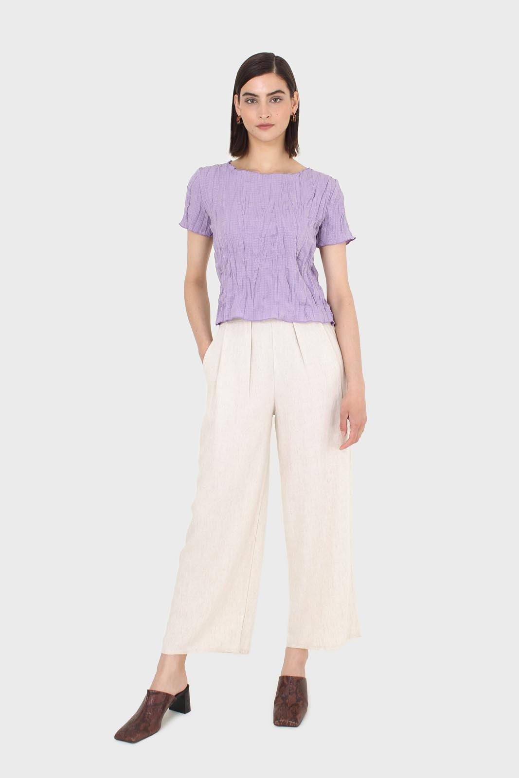 Lilac wrinkled short sleeved tee_4