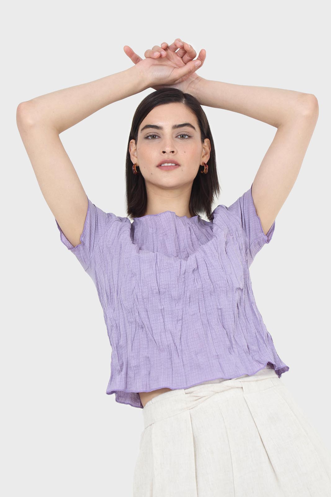 Lilac wrinkled short sleeved tee_8