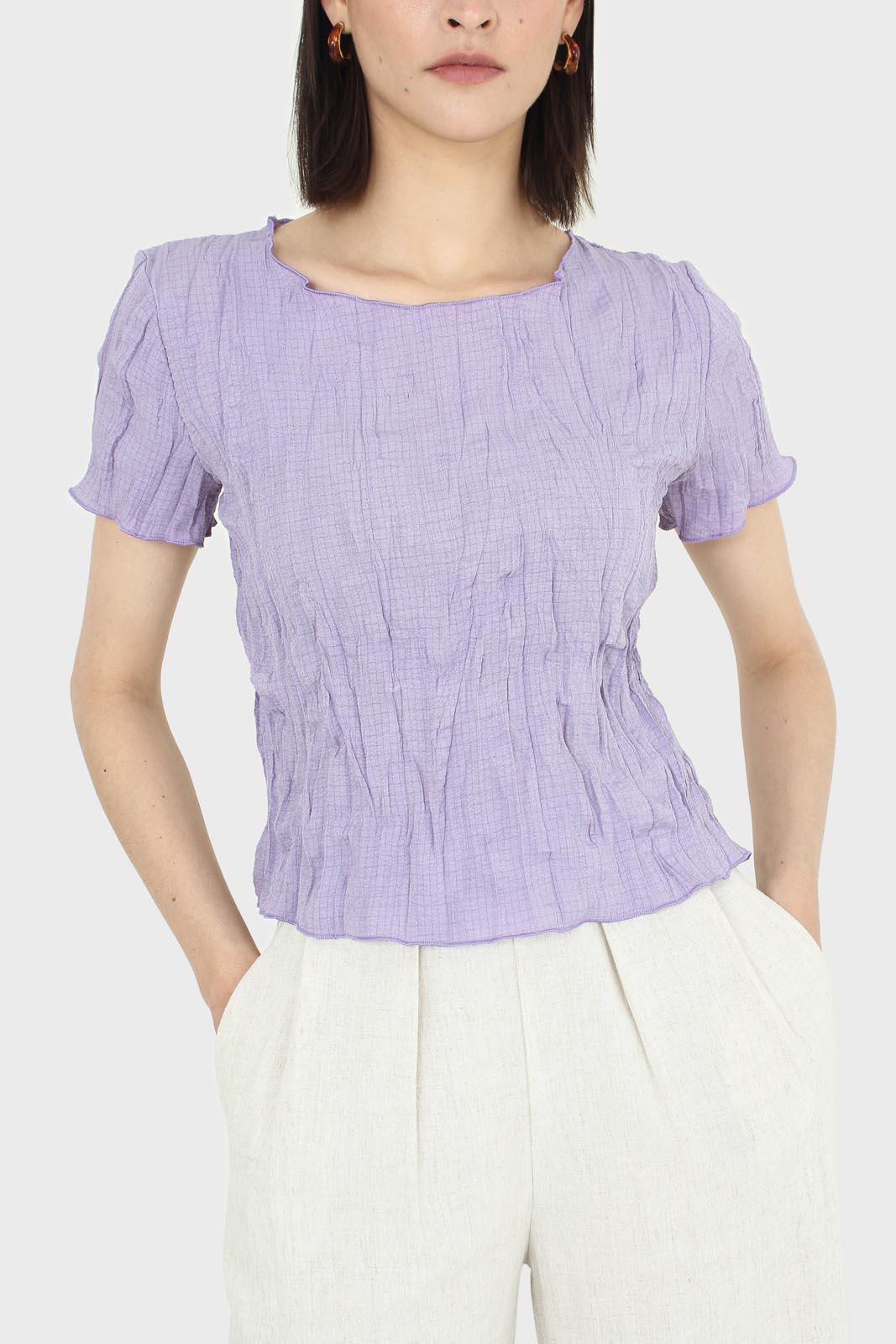 Lilac wrinkled short sleeved tee_9