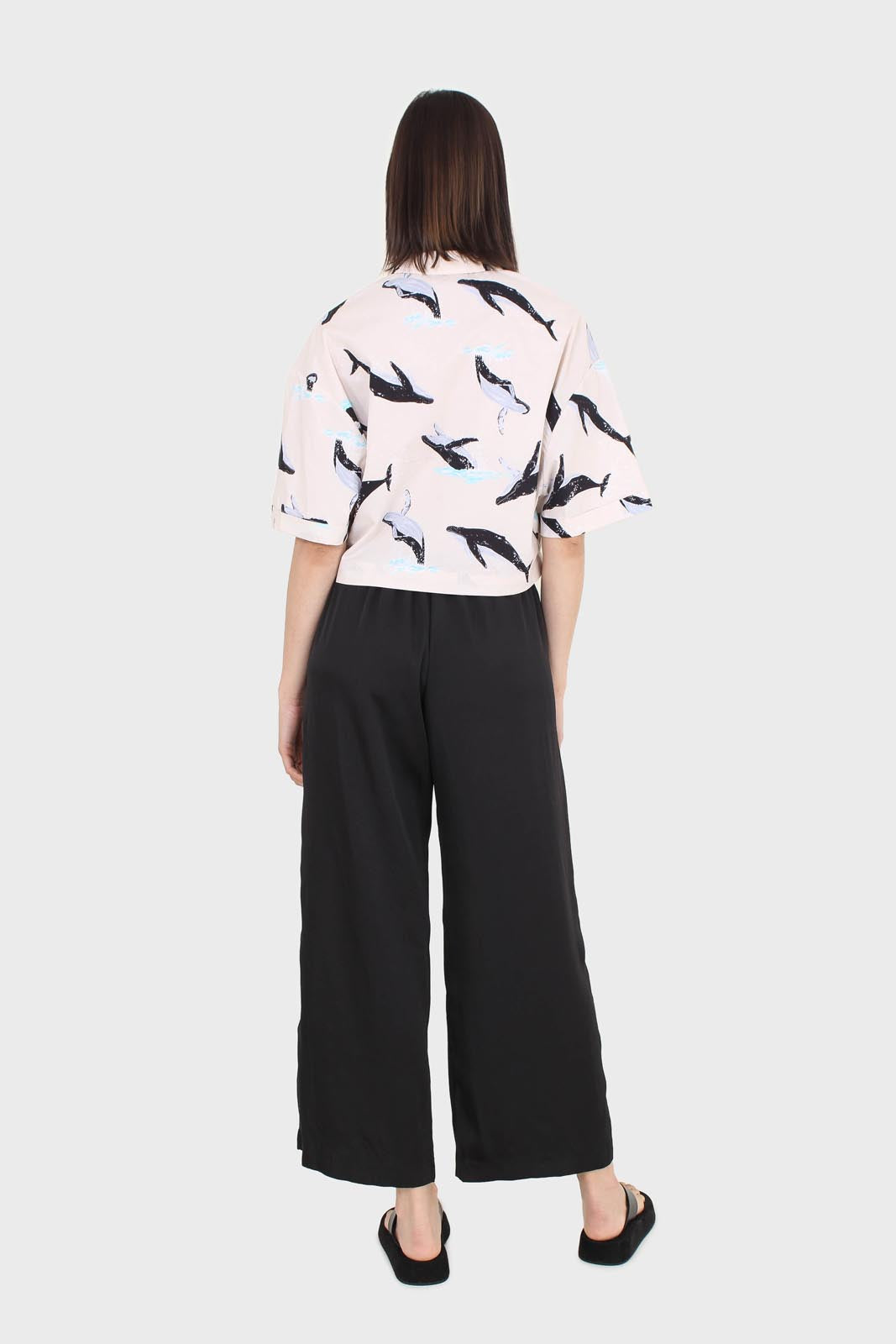 Beige whale print shirt_7