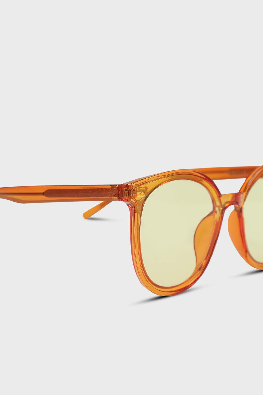 Tangerine and yellow perspex frame sunglasses_4