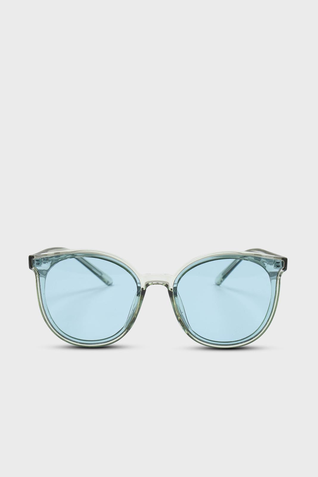 Green and blue perspex frame sunglasses_1